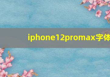 iphone12promax字体