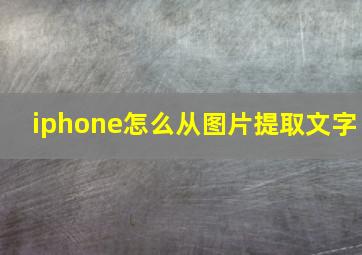 iphone怎么从图片提取文字