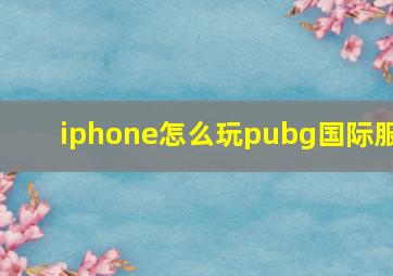 iphone怎么玩pubg国际服