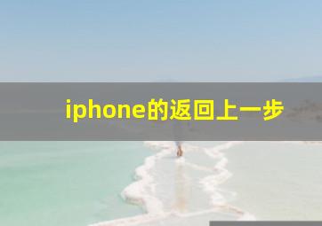 iphone的返回上一步