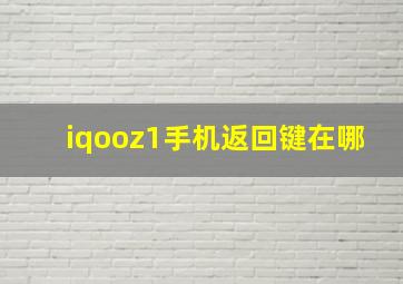 iqooz1手机返回键在哪