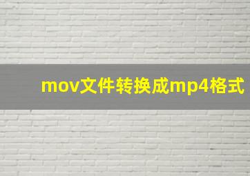 mov文件转换成mp4格式