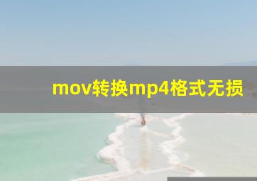 mov转换mp4格式无损