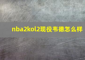 nba2kol2现役韦德怎么样