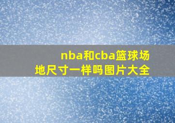 nba和cba篮球场地尺寸一样吗图片大全