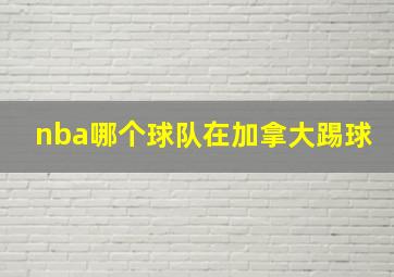 nba哪个球队在加拿大踢球