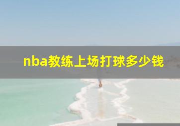 nba教练上场打球多少钱