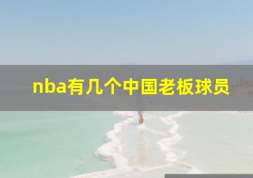 nba有几个中国老板球员