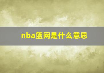 nba篮网是什么意思