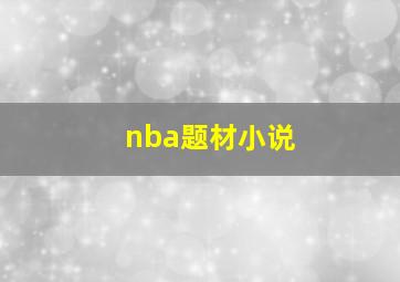 nba题材小说