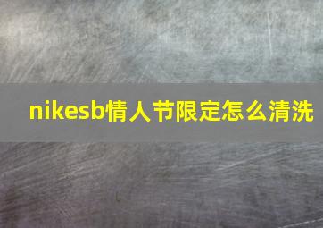 nikesb情人节限定怎么清洗