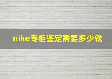 nike专柜鉴定需要多少钱