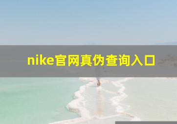 nike官网真伪查询入口