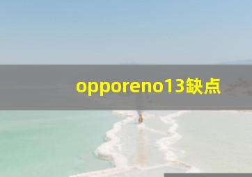 opporeno13缺点