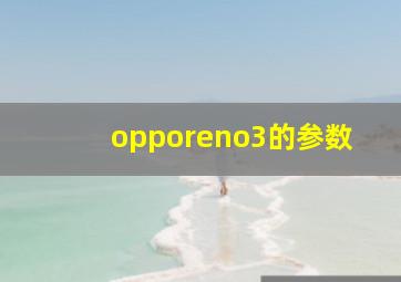 opporeno3的参数