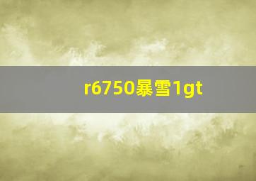 r6750暴雪1gt