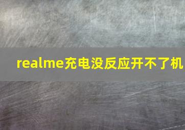 realme充电没反应开不了机