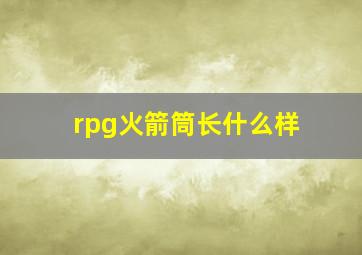 rpg火箭筒长什么样