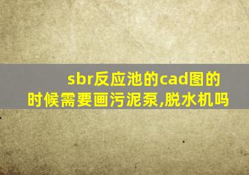 sbr反应池的cad图的时候需要画污泥泵,脱水机吗