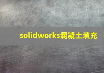 solidworks混凝土填充