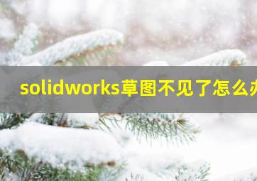 solidworks草图不见了怎么办