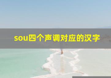 sou四个声调对应的汉字