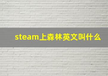 steam上森林英文叫什么