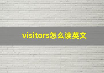 visitors怎么读英文