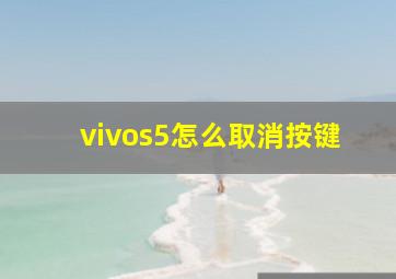 vivos5怎么取消按键