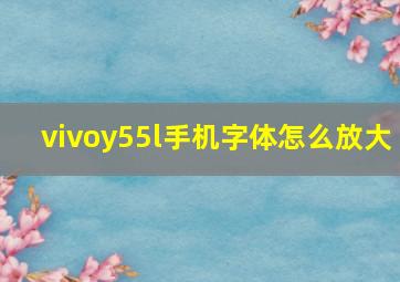 vivoy55l手机字体怎么放大