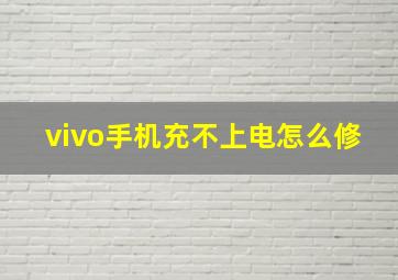 vivo手机充不上电怎么修