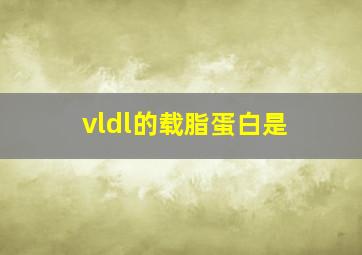 vldl的载脂蛋白是