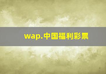 wap.中国福利彩票