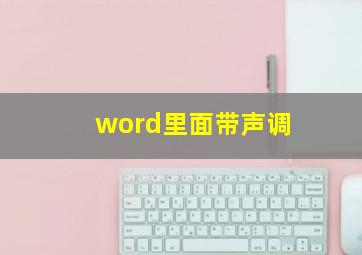 word里面带声调