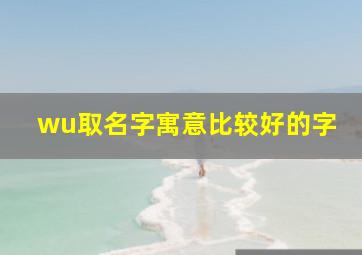 wu取名字寓意比较好的字