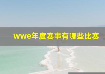 wwe年度赛事有哪些比赛