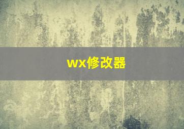 wx修改器