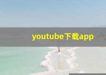 youtube下载app