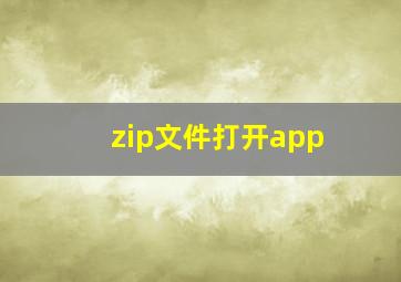 zip文件打开app