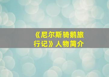 《尼尔斯骑鹅旅行记》人物简介