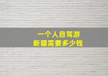 一个人自驾游新疆需要多少钱