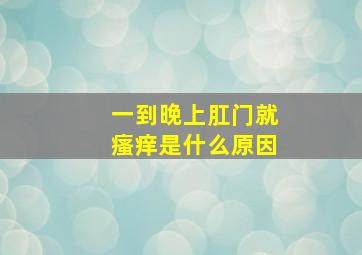 一到晚上肛门就瘙痒是什么原因