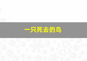 一只死去的鸟