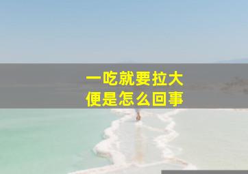 一吃就要拉大便是怎么回事