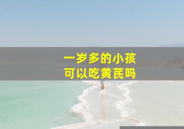 一岁多的小孩可以吃黄芪吗