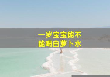 一岁宝宝能不能喝白萝卜水