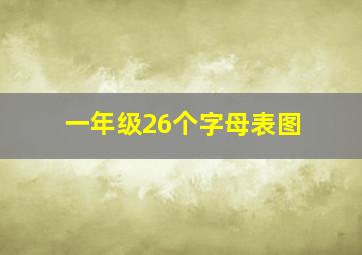 一年级26个字母表图