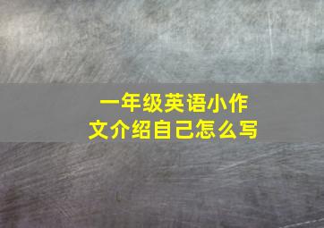 一年级英语小作文介绍自己怎么写