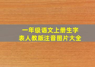 一年级语文上册生字表人教版注音图片大全