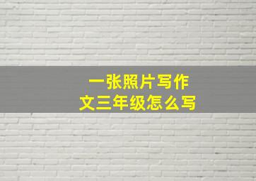 一张照片写作文三年级怎么写